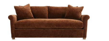 Transitional Bench Cushion Sofa with 2 Throw Pillows