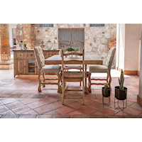 Rustic 5-Piece Counter Height Table and Chair Set