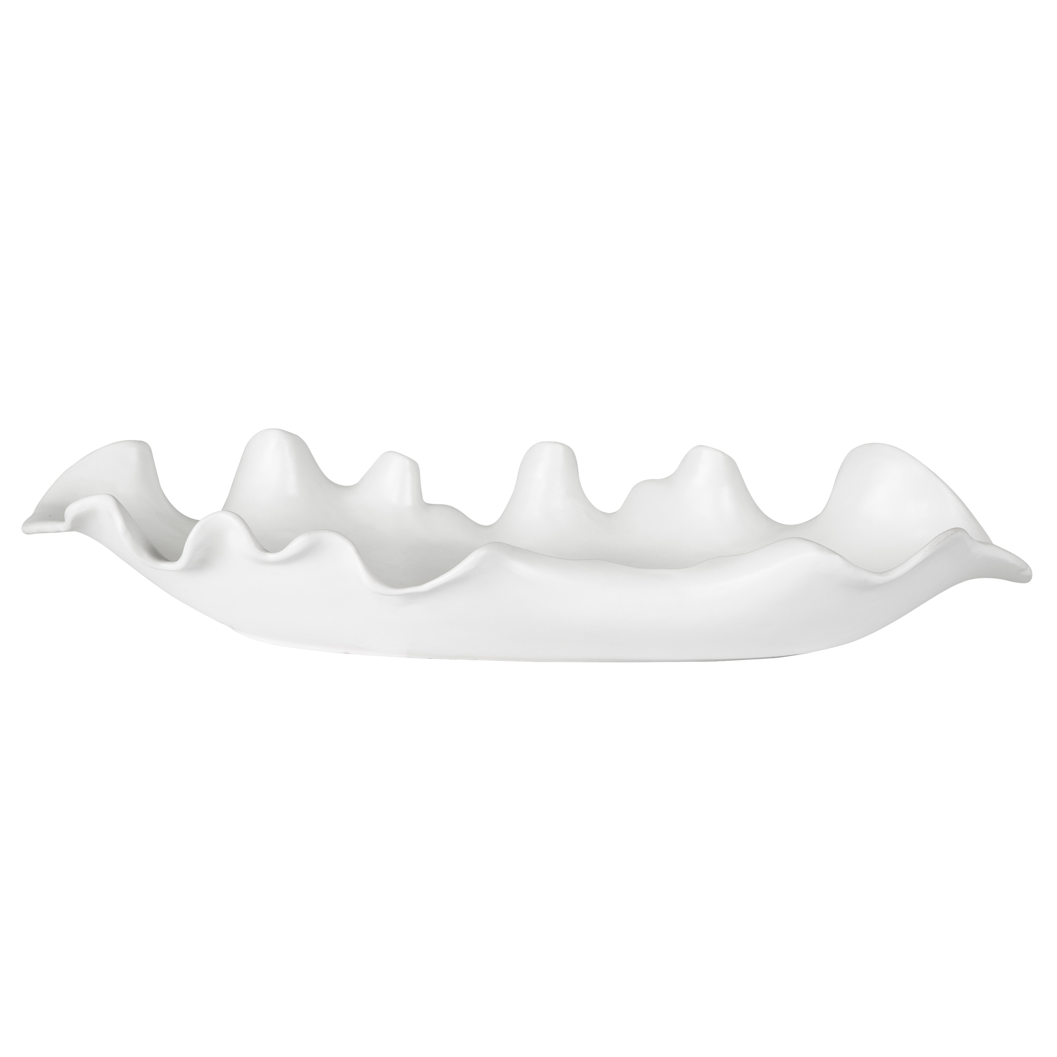 Uttermost Ruffled Ruffled Feathers Modern White Bowl