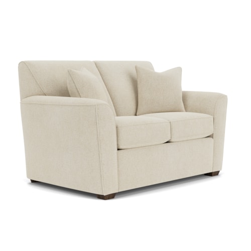 Casual Loveseat with Flair Tapered Arms