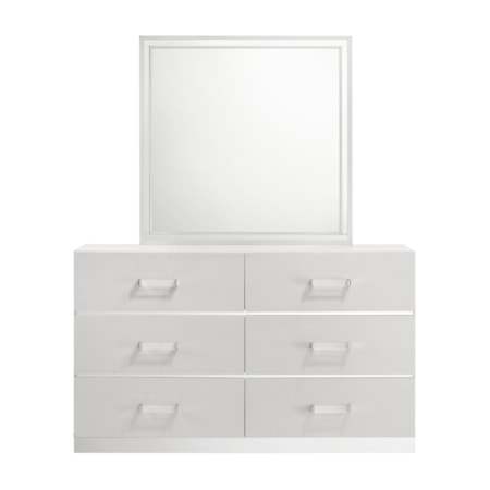 6-Drawer Dresser with Mirror