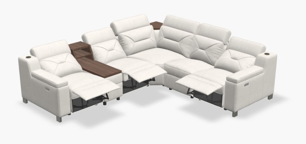 5-Seat Chaise Sectional with Storage