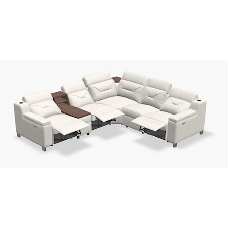 5-Seat Chaise Sectional with Storage