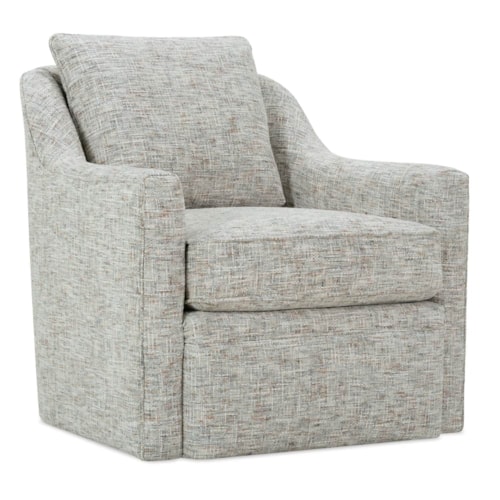Transitional Swivel Glider with Sloping Track Arms