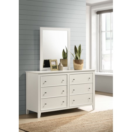 Selena 6-Drawer Dresser w/ Mirror