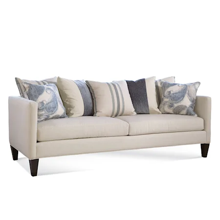 Transitional Two-Cushion Sofa with Track Arms