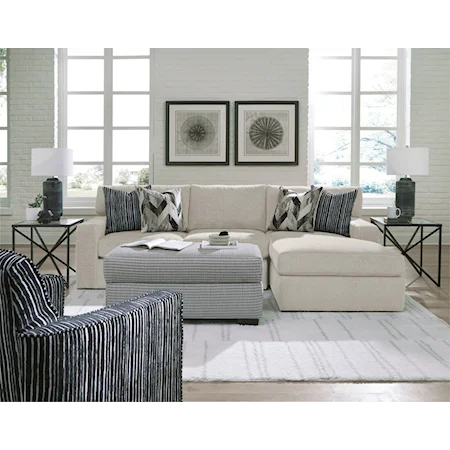 Hynde 4-Piece Contemporary Living Room Sectional Set