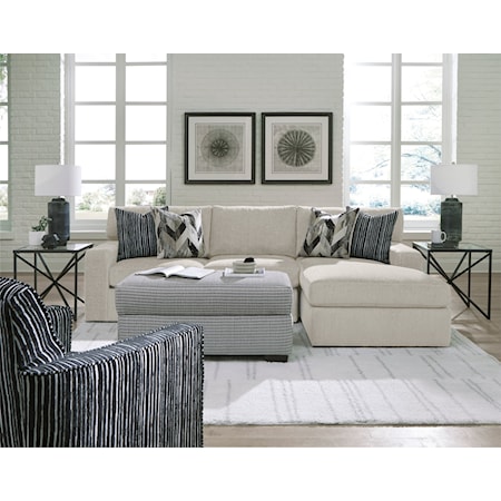 Hynde 4-Piece Contemporary Living Room Sectional Set