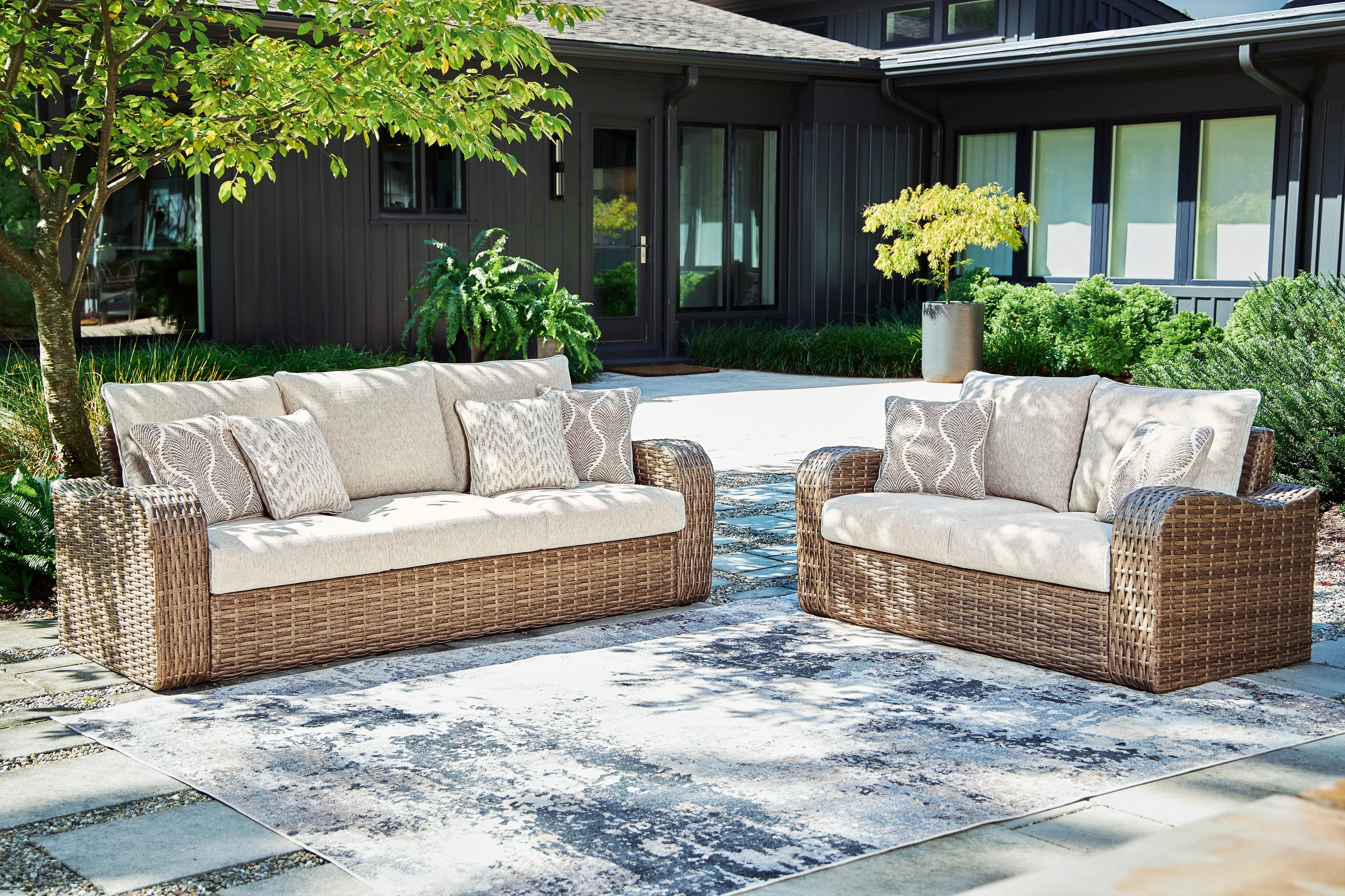Sandy Bloom Outdoor Set Furniture and More Outdoor Conversation Chat Set