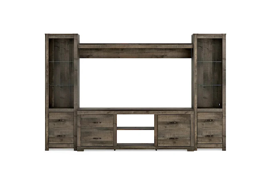 Trinell 4-Piece Entertainment Center by Signature Design by Ashley at VanDrie Home Furnishings