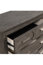 New Classic Lisbon Contemporary 6-Drawer Marble Top Dresser