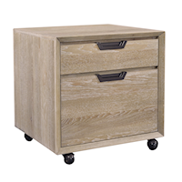 Contemporary 2-Drawer File Cabinet with Casters