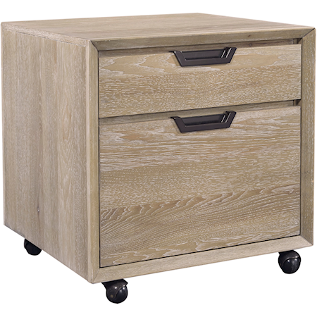 Contemporary 2-Drawer File Cabinet with Casters