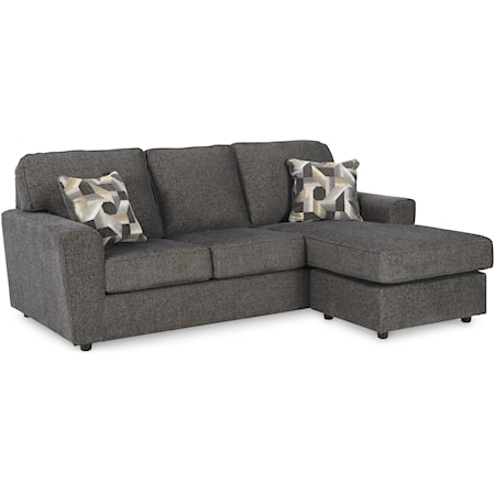 Sofa Chaise with Reversible Ottoman
