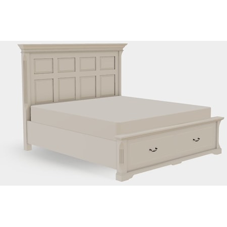 King Panel Bed Drawer End