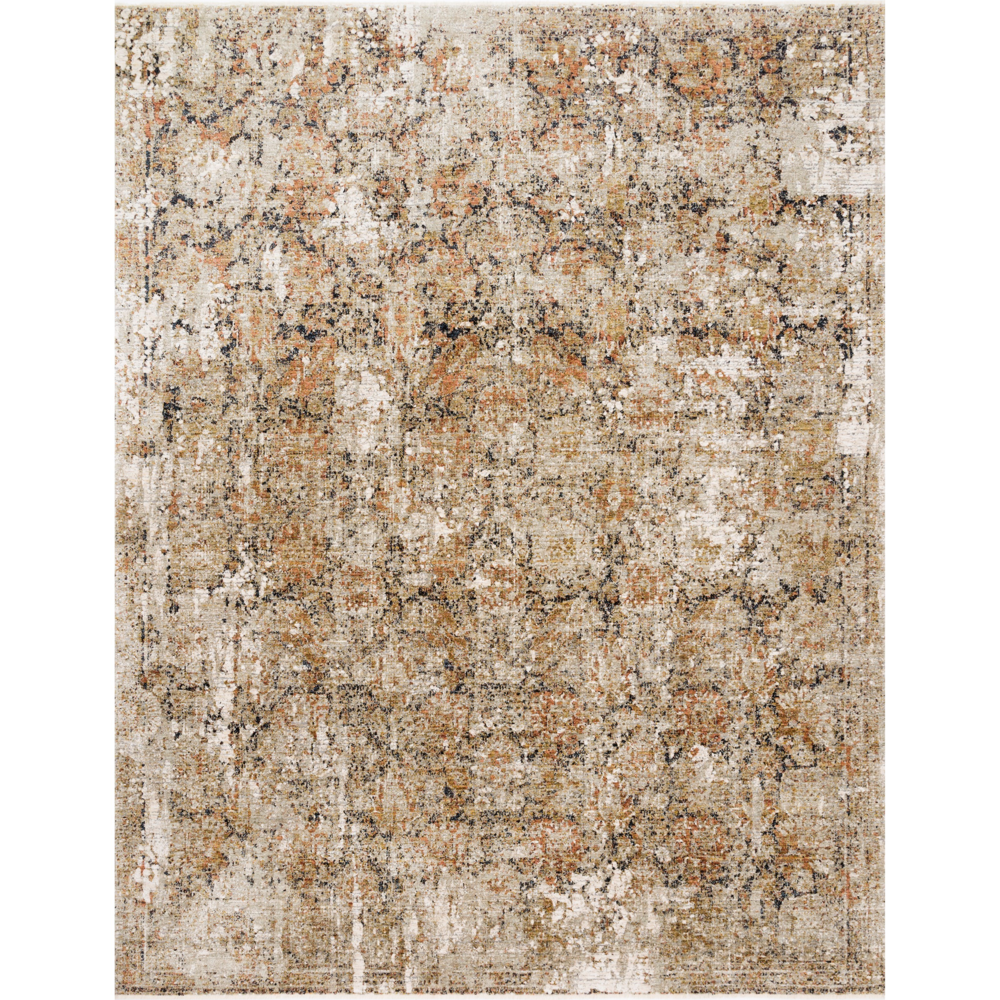 2'10" x 10' Taupe / Gold Rug