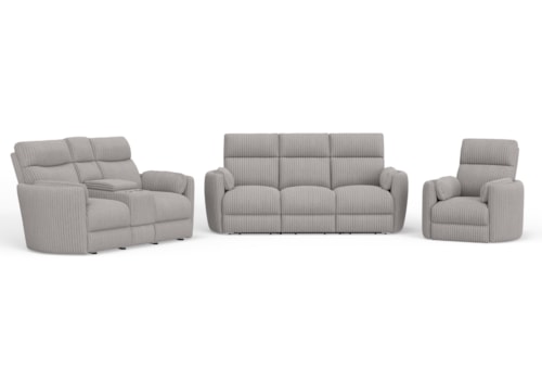 Casual 3-Piece Power Reclining Living Room Set