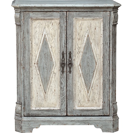 Two-Tone Farmhouse Style Bar Cabinet