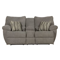 Power Lay Flat Reclining Console Loveseat with Cup Holders