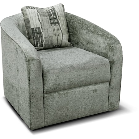 Contemporary Swivel Chair with Barrel Shape