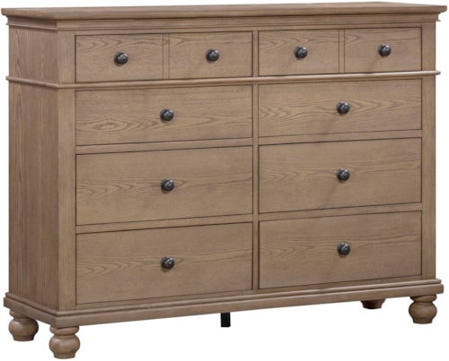 Traditional 8-Drawer Chesser with Removable Felt-Lined Jewelry Tray