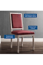 Modway Court Dining Side Chair Upholstered Fabric Set of 4