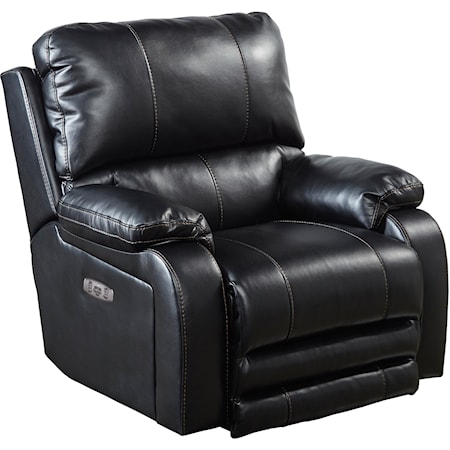 Power Lay Flat Recliner with Power Lumbar Support and Power Headrest