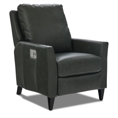 Contemporary High Leg Power Recliner w/ Power Headrest