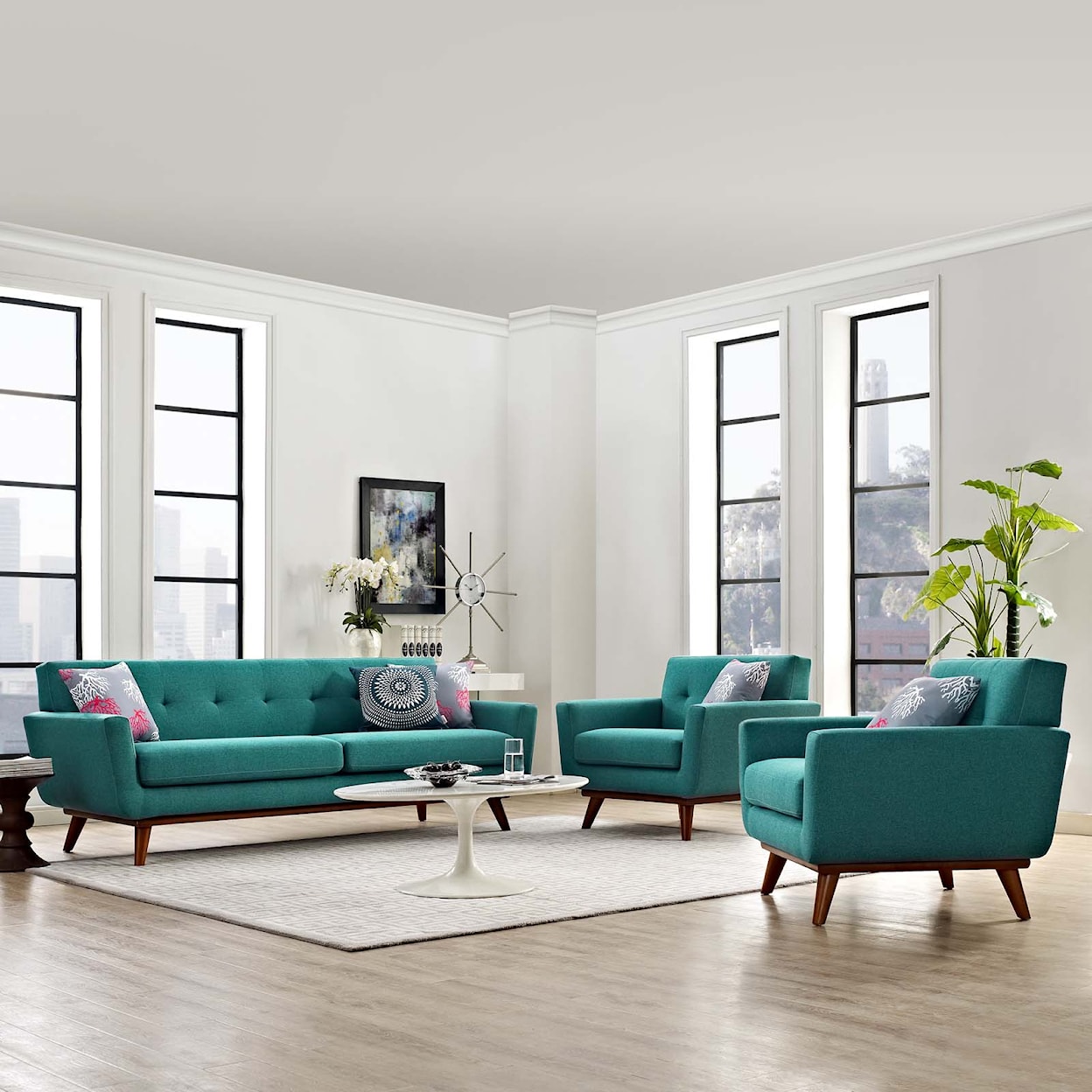 Modway Engage Armchairs and Sofa Set