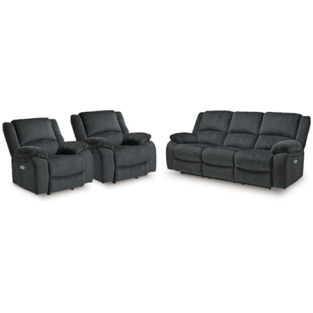 Power Reclining Sofa And 2 Power Recliners