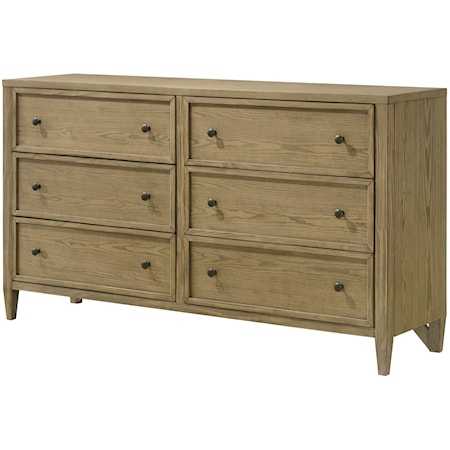 Rustic 6-Drawer Dresser