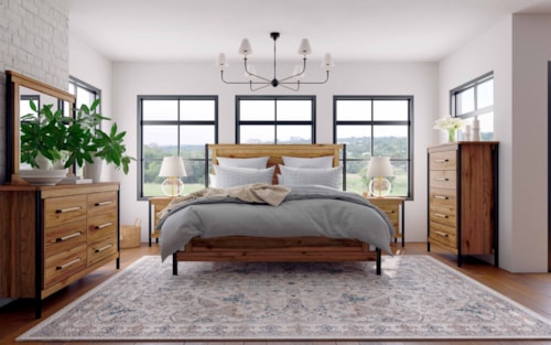 Industrial 4-Piece King Bedroom Set