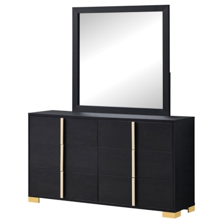 Marceline 6-drawer Dresser w/ Mirror