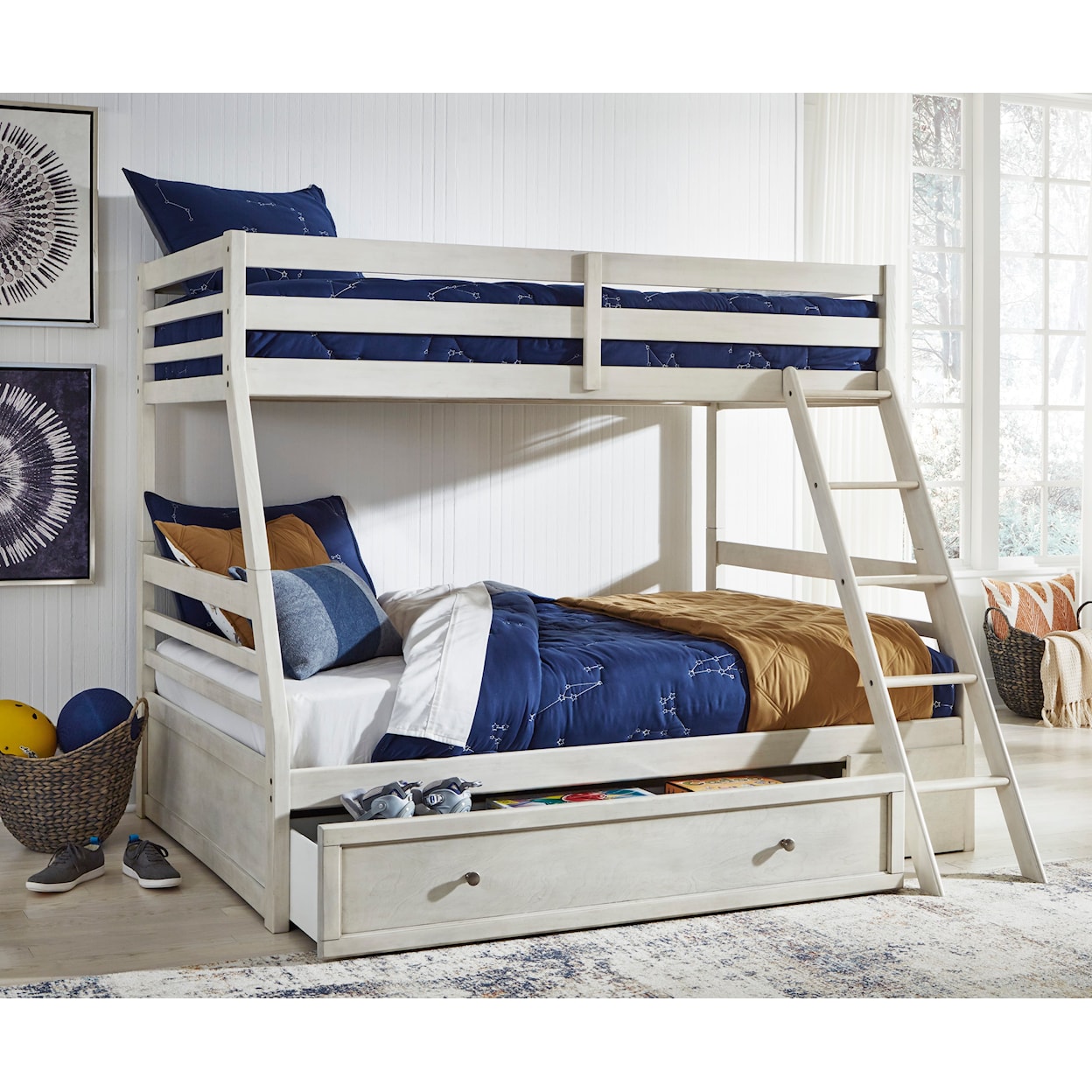Ashley Signature Design Robbinsdale Twin/Full Bunk with Storage