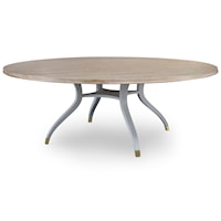 Transitional 71" Round Dining Table