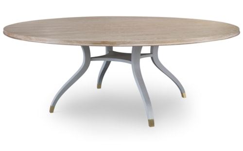 Transitional 71" Round Dining Table