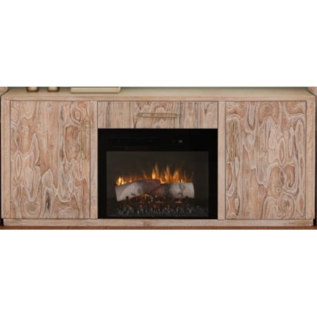 1-Drawer Entertainment Center with Fireplace