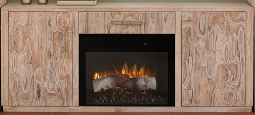 Modern Rustic 1-Drawer Entertainment Center with Fireplace