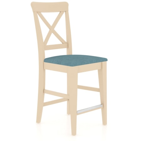 Upholstered fixed stool