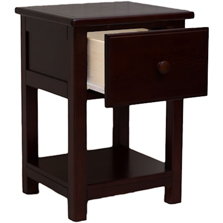Youth 1 Drawer Nightstand in Espresso