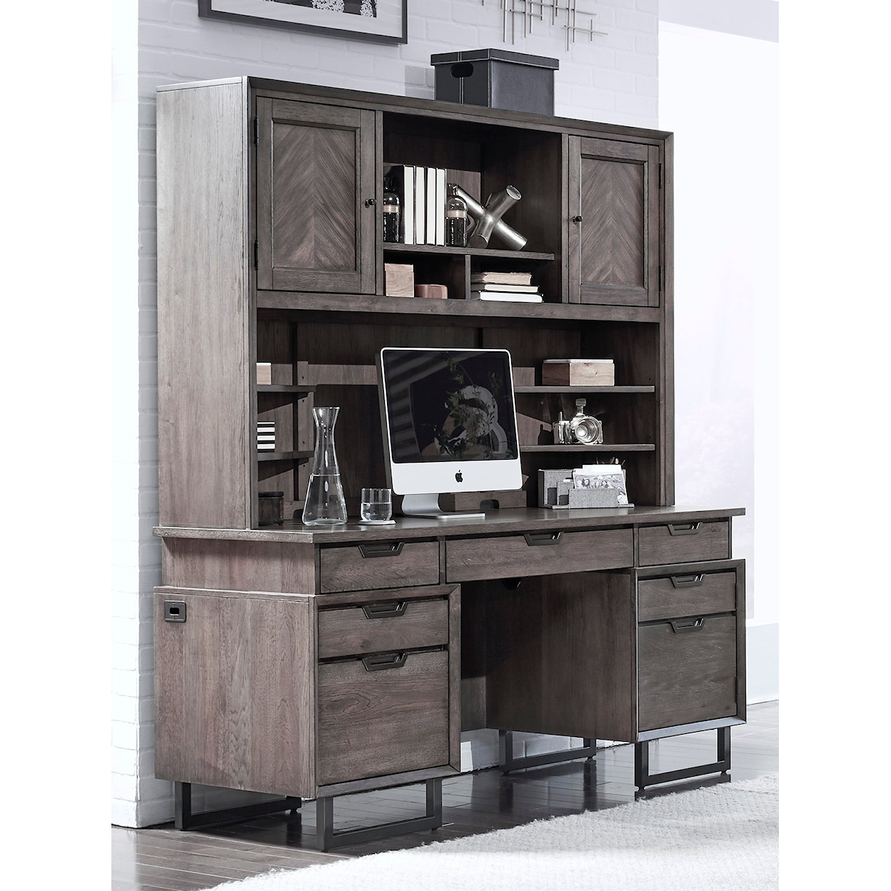 Aspenhome Reyes Desk and Hutch