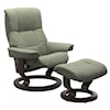 Stressless by Ekornes Mayfair Medium Chair & Ottoman with Classic Base