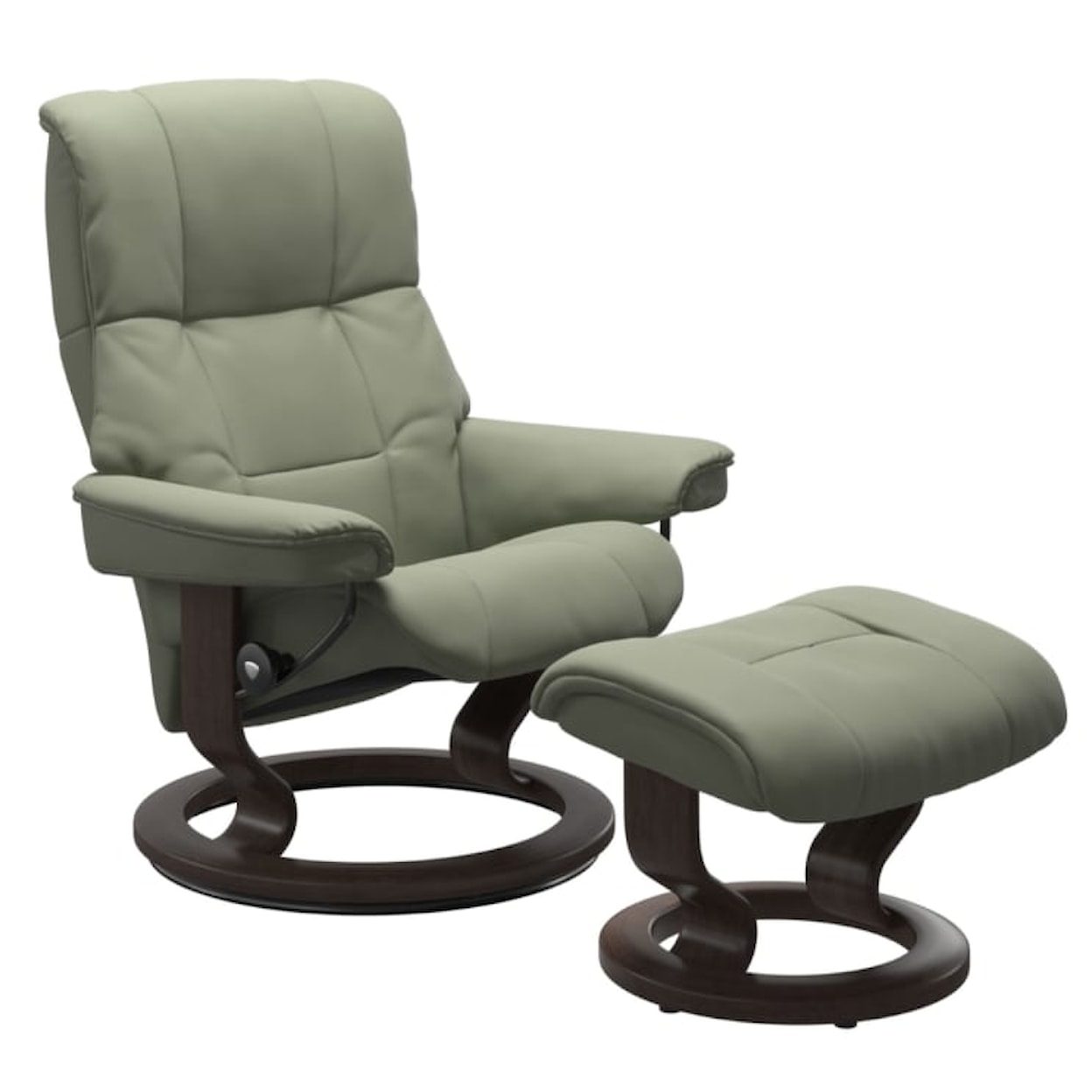 Stressless by Ekornes Mayfair Medium Chair & Ottoman with Classic Base