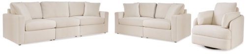 3-Piece Sectional Sofa, 2-Piece Sectional Loveseat And Swivel Glider Recliner