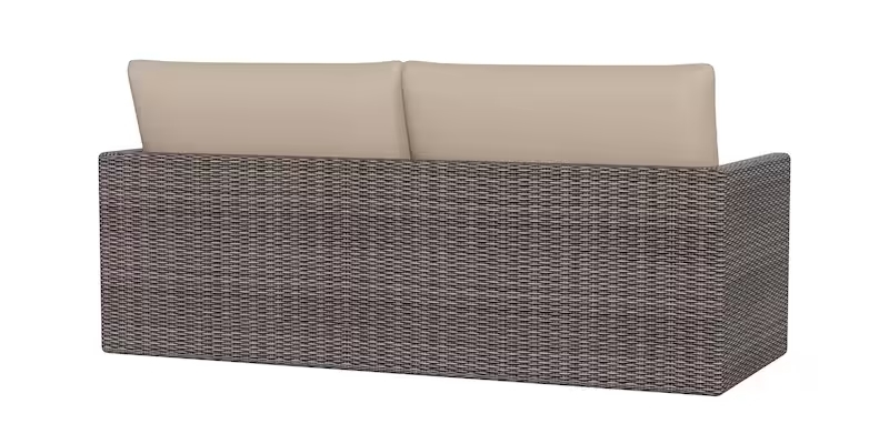 Outdoor Wicker 2-Cushion Sofa