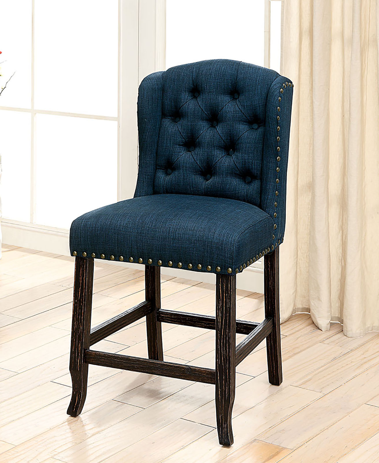 wingback counter height chair