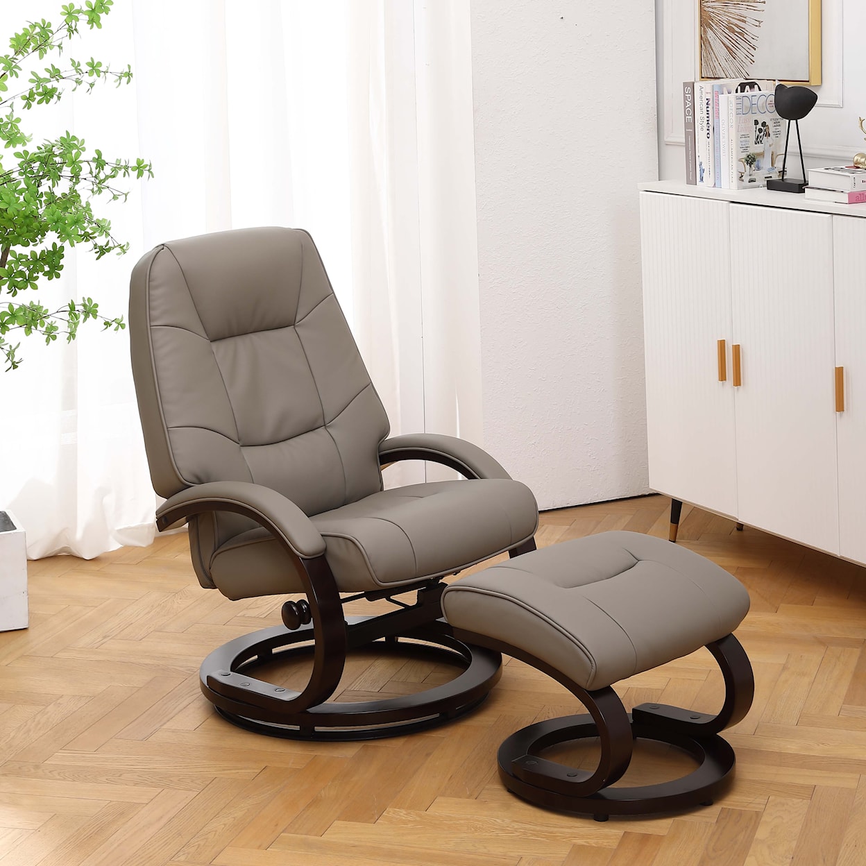 Progressive Furniture Sundsvall Recliner and Ottoman