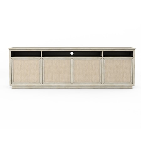 Contemporary Entertainment Console with Four Doors