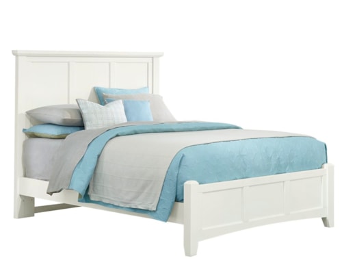 Transtional King Mansion Bed with Low Profile Footboard