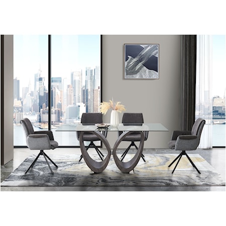 Contemporary 4-Chair Dining Set